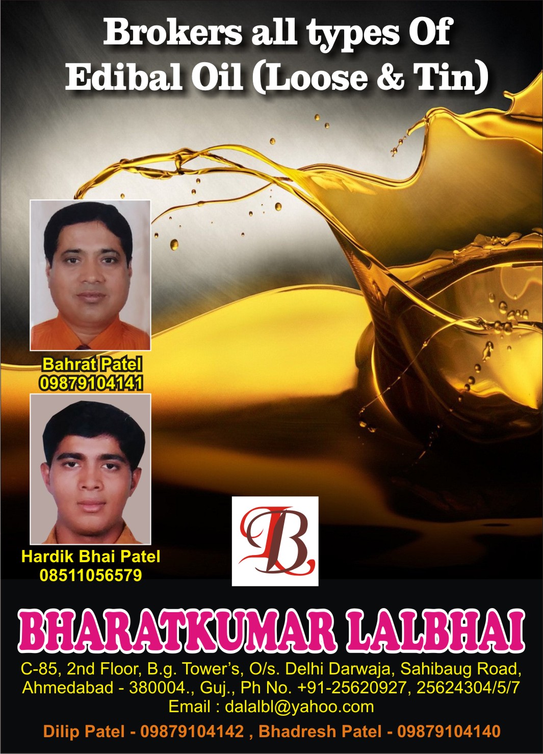 Bharatkumar Lalbhai - Broker Of Edible Oil